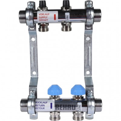 REHAU Распределительный коллектор HKV на 2 контура (нерж.сталь)