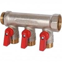 STOUT SMB 6210 341203 STOUT Коллектор с шаровыми кранами 3/4 , 3 отвода 1/2 (красные ручки) STOUT SMB 6210 341203 STOUT Коллектор с шаровыми кранами 3/4 , 3 отвода 1/2 (красные ручки)