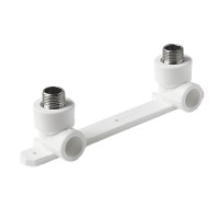 Pro Aqua PA280112P Pro Aqua d=25-1/2 PP-R Угольник двойной с креплением комбинированный НР Белый