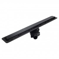 PESTAN 13701201 Pestan Душевой лоток Pestan Confluo Frameless Line 300 Black Glass Хром матовый/черное стекло глянец, без рамки