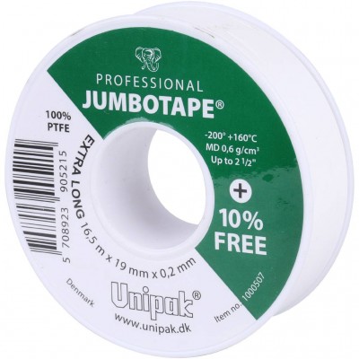 UNIPAK  Фум-лента JUMBOTAPE (15 м х 19 мм х 0,2 мм)