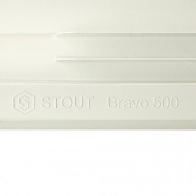 STOUT Bravo 500 14 секций радиатор алюминиевый боковое подключение RAL9010