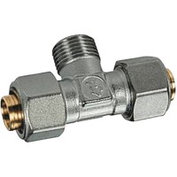 Тройник МП латунь обжим R568AM Дн 20х1/2   НР Giacomini R568MX057