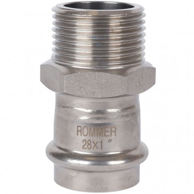 ROMMER RSS-0021-000281 ROMMER Переходник-НР, 28х1, из нержавеющей стали прессовой