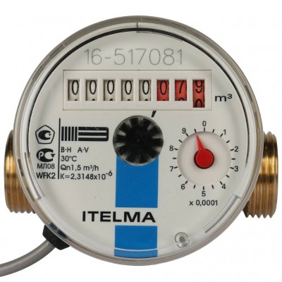 ITELMA счетчики холодной воды WFK24.D080 Ду=15мм, L=80мм импульсный выход (48683)