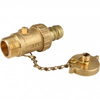 Itap  139 3/4 Кран латунный со щтуцером и заглушкой ITAP