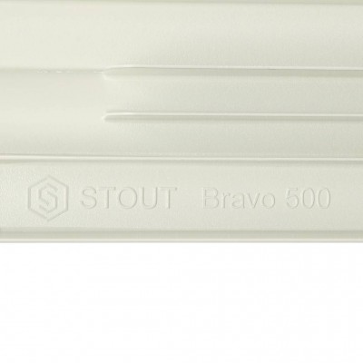 STOUT Bravo 500 6 секций радиатор алюминиевый боковое подключение RAL9010