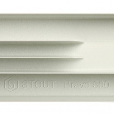 STOUT Bravo 500 12 секций радиатор алюминиевый боковое подключение RAL9010