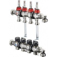 OVENTROP  Группа коллекторная Oventrop  Multidis SF 4  со встроенными ротаметрами на 4 контура