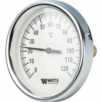 Watts  F+R801(T) 80/50 Термометр биметаллический  с погружной гильзой  80 мм, штуцер 50 мм.