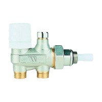 Watts  119SX Четырехходовой, никелированный, ручной вентиль для однотрубных систем Watts  119SX Четырехходовой, никелированный, ручной вентиль для однотрубных систем