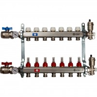 STOUT Коллектор из нержавеющей стали в сборе с расходомерами 7 вых. STOUT Коллектор из нержавеющей стали в сборе с расходомерами 7 вых.