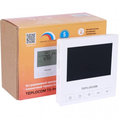 Teplocom Термостат комнатный Teplocom TS-Prog-220/3A, проводной, прогр., реле 250В, 3А