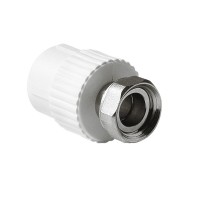 Pro Aqua PA29010 Pro Aqua d=20-3/4 PP-R Муфта с накидной гайкой Белая