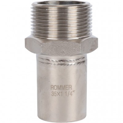 ROMMER RSS-0024-035114 Вставка переходная НПр-НР, 35х1 1/4, из нержавеющей стали прессовой