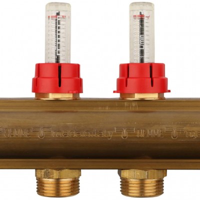 TIEMME 1х3/4 ЕК Коллектор в сборе с расходомерами на 12 выходов