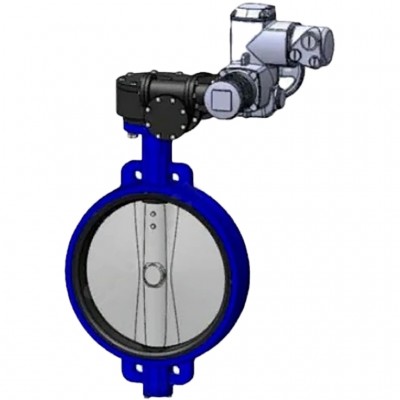 Tecofi  Затвор диск чугун VPE4448-U04EP ДУ 350 РУ16 межфлан с эл/приводом AUMA SA 07.2 400В диск чугун манжета EPDM TECOFI VPE4448-U04EP0350