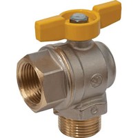 Кран шаровой латунь никель угловой газ R780 Ду 25 Ру5 ВР/НР полнопроходной бабочка Giacomini R780GBX005 Кран шаровой латунь никель угловой газ R780 Ду 25 Ру5 ВР/НР полнопроходной бабочка Giacomini R780GBX005