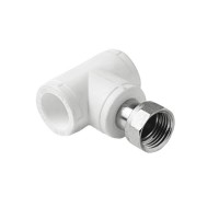 Pro Aqua PA29115 Pro Aqua d=25-1 PP-R Тройник с накидной гайкой Белый