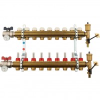 TIEMME 1х3/4 ЕК Коллектор в сборе с расходомерами на 9 выходов TIEMME 1х3/4 ЕК Коллектор в сборе с расходомерами на 9 выходов