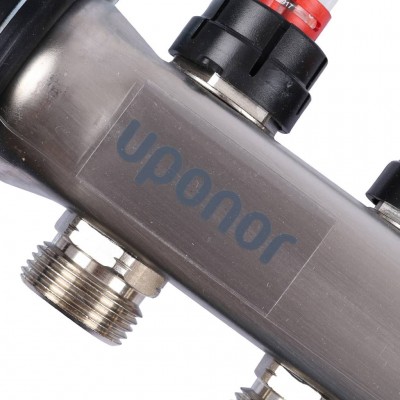 Uponor Smart S коллектор с расходомерами стальной, выходы 8X3/4 евроконус