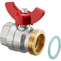 OVENTROP  Кран шаровой Oventrop муфтовый G1  BP х G1  HP с плоским уплотнением ручка  бабочка