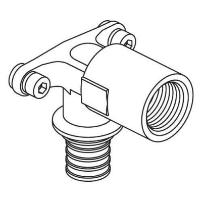 REHAU RAUTITAN Угольник настенный с длинным нарезным патрубком 20-R 1/2