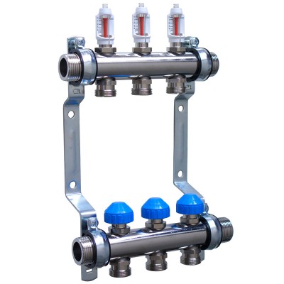 Watts  Коллектор 1” с расходомерами для напольного отопления HKV2013A-VA 3 x 3/4”
