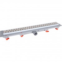 Chudej  CH 650 MN Chudej Водоотводящий жёлоб с боковым сливом D 40 рамка из нержавеющей стали - глянец 650 мм MEDIUM