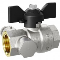 LD 44.15.В-В.С.Б LD Кран шаровой латунь со спускником Pride никель Ду 15 ВР G1/2  бабочка LD 44.15.В-В.С.Б