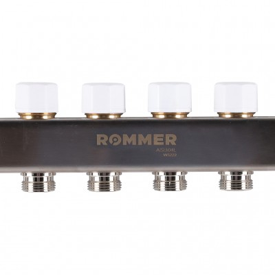 ROMMER RMS-1200-000006 ROMMER Коллектор из нержавеющей стали с расходомерами 6 вых.