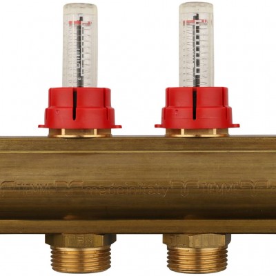TIEMME 1х3/4 ЕК Коллектор в сборе с расходомерами на 8 выходов