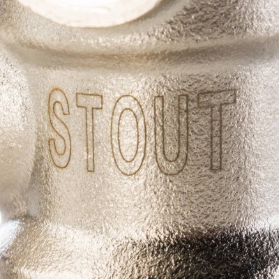 STOUT Узел нижнего подключения радиатора для однотрубной системы, прямой 3/4