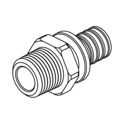 REHAU RAUTITAN Фитинги Переходник с наружной резьбой 40-R 1 1/4 RX для труб из сшит полиэтил аксиальный