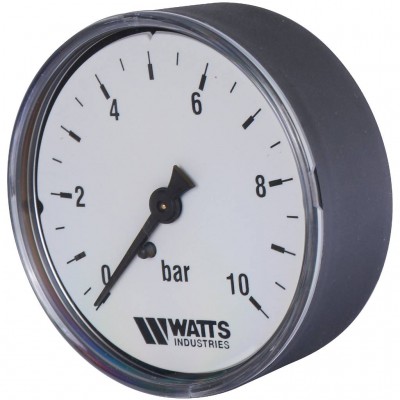 Watts  F+R100(MDA) 63/10 Манометр аксиальный   нр 1/4"х 10 бар (63мм)