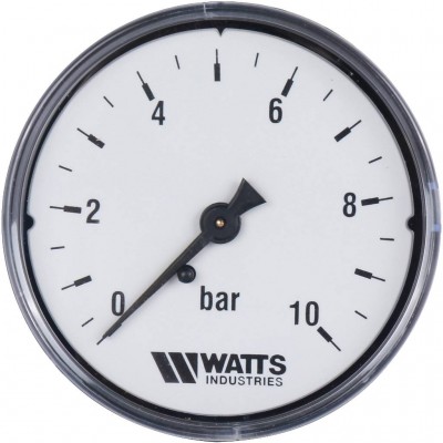 Watts F+R100(MDA) 63/10 Манометр аксиальный нр 1/4"х 10 бар (63мм)