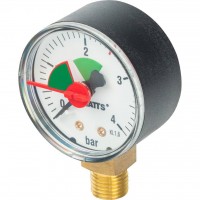 Watts  F+R201(MHR) 50/4x1/4"  Манометр радиальный 50мм, 0-4 бар