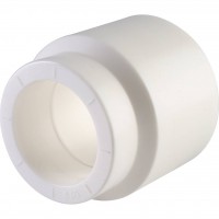 Политэк   63х40 Муфта переходная внутр./наруж. для полипропиленовых труб под сварку (цвет белый)
