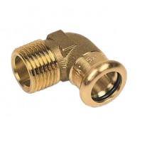 Sanha 8092G пресс-фитинг, бронза, угловой переход ВПр-НР 18x3/4 для медных труб прессовой Sanha 8092G пресс-фитинг, бронза, угловой переход ВПр-НР 18x3/4 для медных труб прессовой