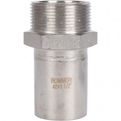 ROMMER RSS-0024-042112 Вставка переходная НПр-НР, 42х1 1/2, из нержавеющей стали прессовой