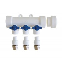 Kalde Коллектор с воздухоотводчиком и запорными кранами (7 выходов) Kalde Коллектор с воздухоотводчиком и запорными кранами (7 выходов)