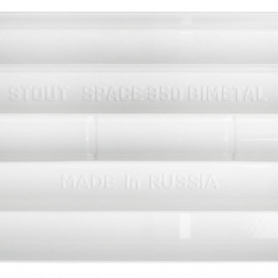 STOUT Space 350 8 секций радиатор биметаллический боковое подключение RAL9016