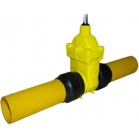 2312 Задвижка с ПЭ патрубками ГАЗ DN250/280 PN10 EN-GJS-400-15 NBR JAFAR 2312 Задвижка с ПЭ патрубками ГАЗ DN250/280 PN10 EN-GJS-400-15 NBR JAFAR