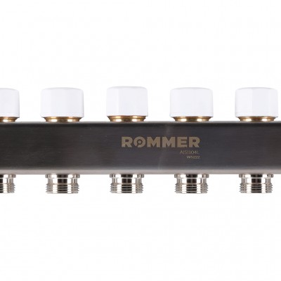 ROMMER RMS-1200-000010 ROMMER Коллектор из нержавеющей стали с расходомерами 10 вых.