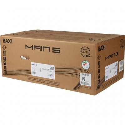 Газовый настенный котел Baxi MAIN-5 24 F (24 кВт) двухконтурный турбированный с дымоходом SCA-6010-210850 STOUT Комплект коаксиальный для прохода через стен