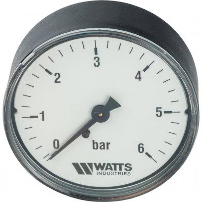 Watts F+R100(MDA) 63/6 манометр аксиальный нр 1/4"х 6 бар (63 мм)