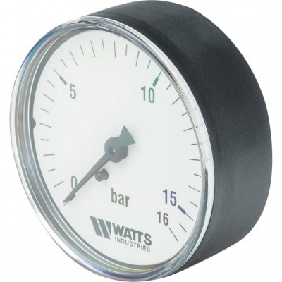 Watts  F+R100(MDA) 63/16 Манометр аксиальный  нр 1/4"х 16 бар (63мм)