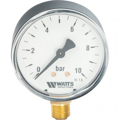 Watts F+R200(MDR) 63/10 Манометр радиальный нр 1/4"х 10 бар (63мм)