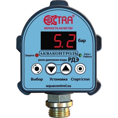 Реле давления воды EXTRA Акваконтроль РДЭ-СХ (РДЭ-Р) (1,5 кВТ; G1/2") с обратной функцией
