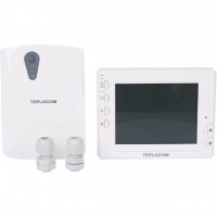 Teplocom  Термостат комнатный Teplocom TS-Prog-2AA/3A-RF, беспроводной, прогр., реле 250В, 3А